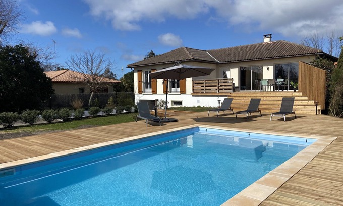 Biscarrosse Casa | House 8/10 pers with swimming pool
