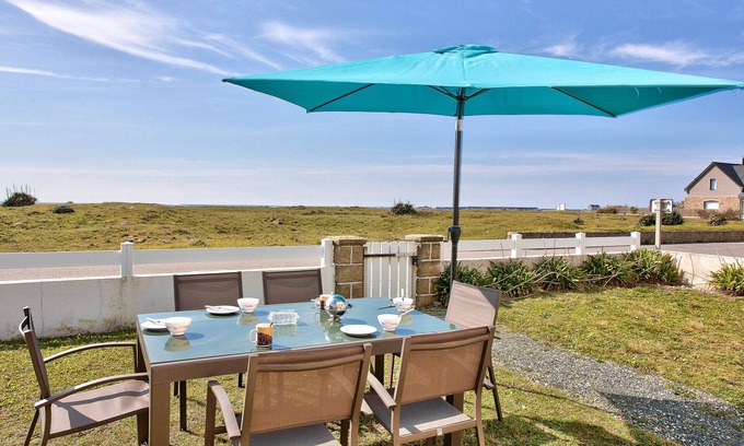 Penmarch Chalet De Esquí | Casa para 8, vista al mar y piscina, Penmarch