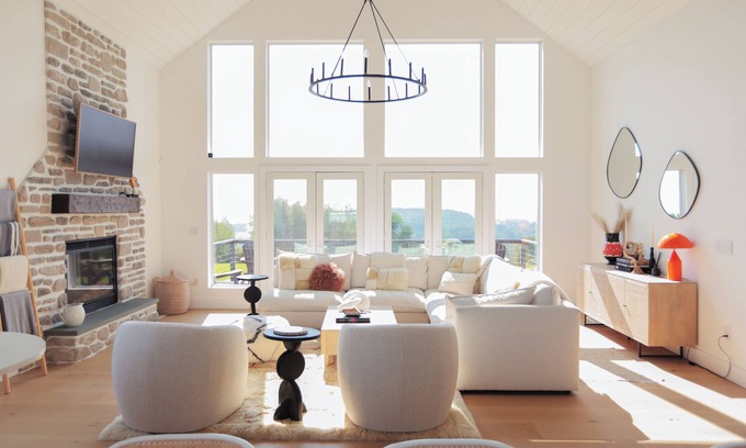 Town of Delaware Casa | House on the Hill: Modern Retreat with Pool, Sauna, Hot Tub + Fire Pit