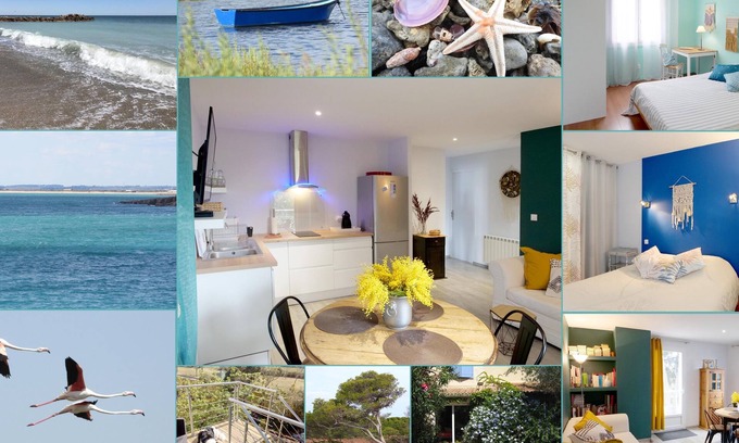 Vic-la-Gardiole Cabaña | VILLA de 3 dormitorios con jardín a 2 km del mar entre Montpellier y Sète