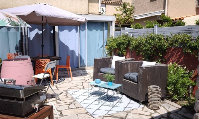 Saint-Cyprien Plage Chalet De Esquí | ¡Casa con gran terraza cerca del puerto! à St Cyprien