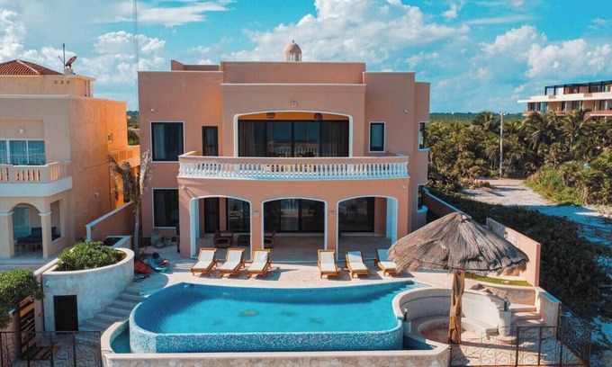 Tulsayab Casa | HT: Villa Elegante Con Piscina Infinita Privada Para 14 P.