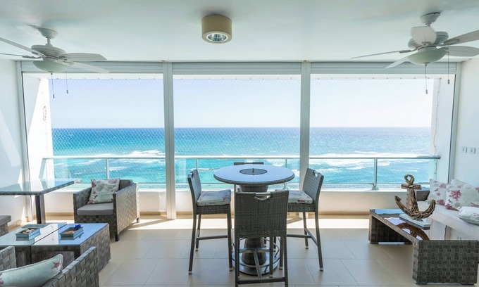 Villas Del Mar Apartamento | Enorme| Frente Playa| Piso Alto Vista Cocina Full