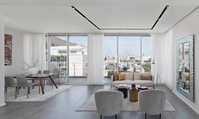 Tel Aviv City Center Apartamento | Huge Duplex~Mini Penthouse Luxury 3BR by Sheinkin