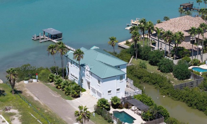 South Padre Island Casa | Huge Private Bayfront Oasis! Private Pool / Amazing Water & Sunset views!