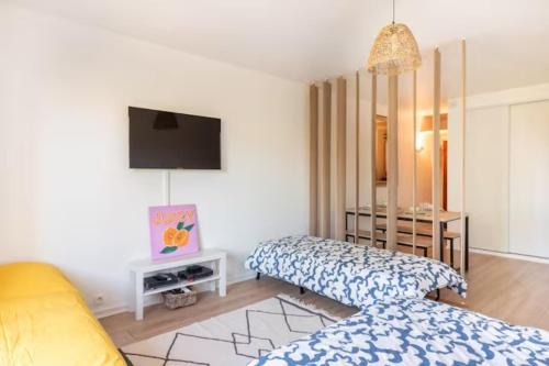Talence Apartamento | Idéal familles ou pros studio 4 pers à Talence, proche tram et Bordeaux centre