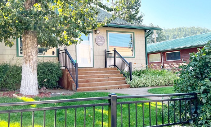 Hill City Casa | Ideal downtown location with a hot tub! It's perfect for families + friends - min away from sites!
