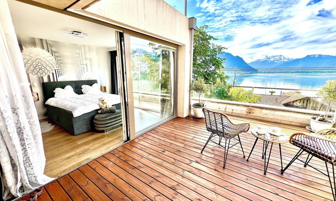 Montreux Apartamento | Ideal Lakeside Retreat: 2-bedroom Spa ap. With Lake View, Centre, Sleeps 1-4