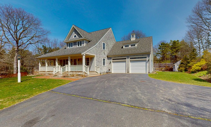 Cotuit Casa | Idyllic home on half-acre with amazing location, 3 living areas, central AC, W/D