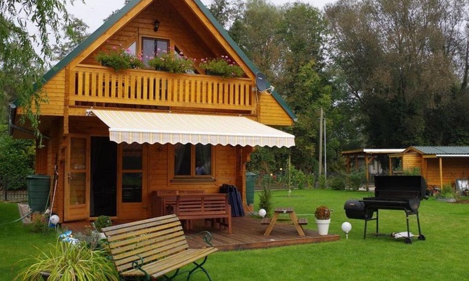 Schumachersiedlung Casa | Idyllische Holzhütte mit Wasserzugang und Sauna