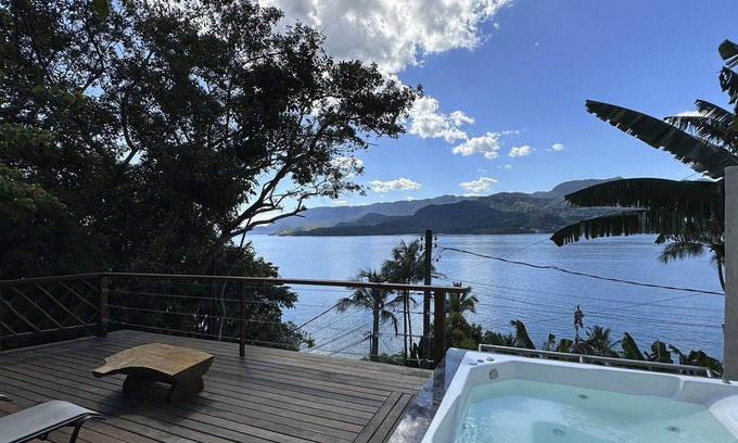 Cambaquara Chalet De Esquí | Ilhabela: refúgio na natureza c/ vista espetacular