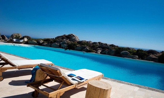 Plintri Villa | Impresionante villa a 3 minutos de Super Paradise Beach, gran piscina privada y vistas panorámicas al mar