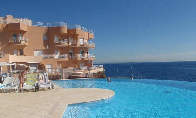 Le Trayas Apartamento | En la línea de costa de residencia, 2 habitaciones 4/5 personas. Soleado, vista al mar, Var
