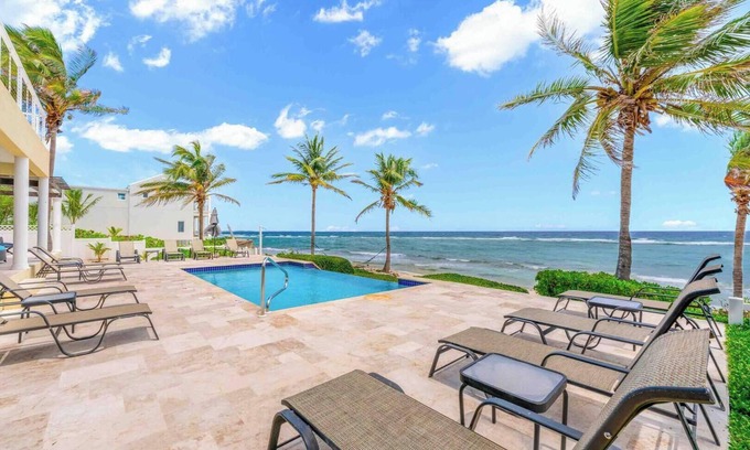 Bodden Town Casa | In Harmony: Beachfront Villa w/Private Pool, Outdoor Kitchen, & Free Kayak!
