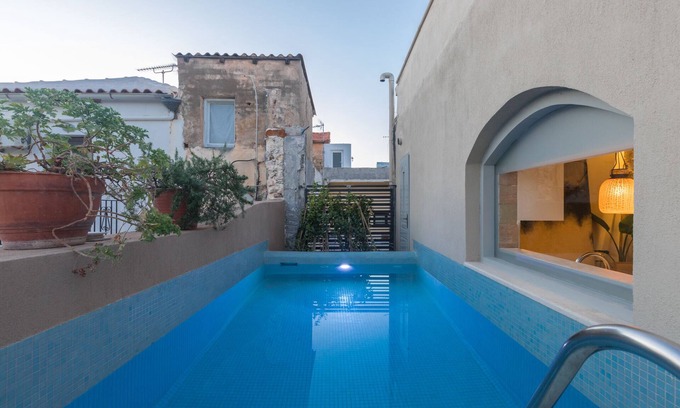 Old Town Rethymnon Casa | En la antigua ciudad histórica de Rethymno, Daphne Luxury Home con piscina privada