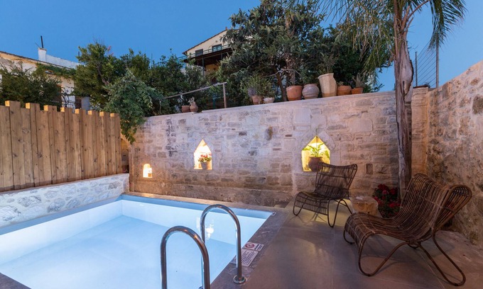 Old Town Rethymnon Casa | En la antigua ciudad histórica de Rethymno, Amaryllis Luxury Home con piscina privada