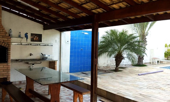 Peruibe Casa | Incrível casa com churrasq e piscina em Peruíbe