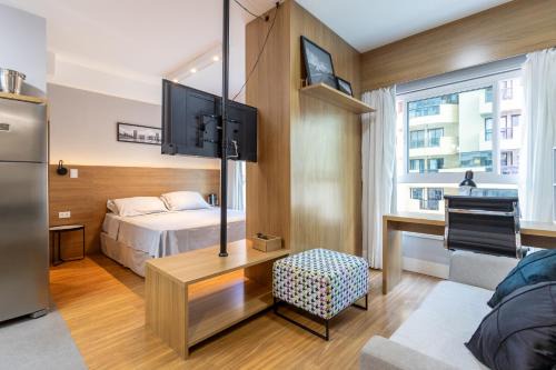 Matriz Apartamento | Incrível Studio 601B - Batel CWB melhor localização