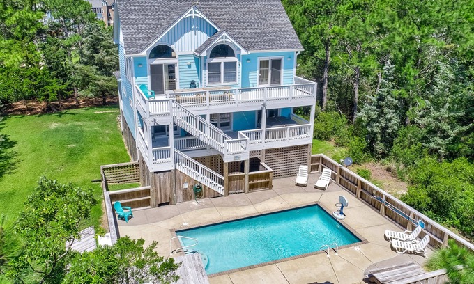 Wind Over Waves Casa | Incredible two-story home with private pool, hot tub, & game room