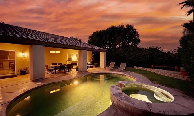 Bermuda Dunes Villa | Indio Villa Sleeps 8, Level 2 EV Charger, Heated Private Pool & Spa