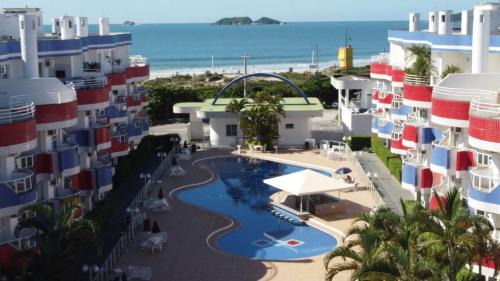 Ingleses Norte Apartamento | Ingleses Holiday Gaivotas 2qts piscina aquecida frente e vista mar dos quartos Recep e Seg 24hs