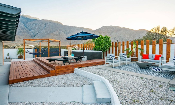 Palm Springs Casa | Intimate Getaway: Adult Red Room and Family Joy