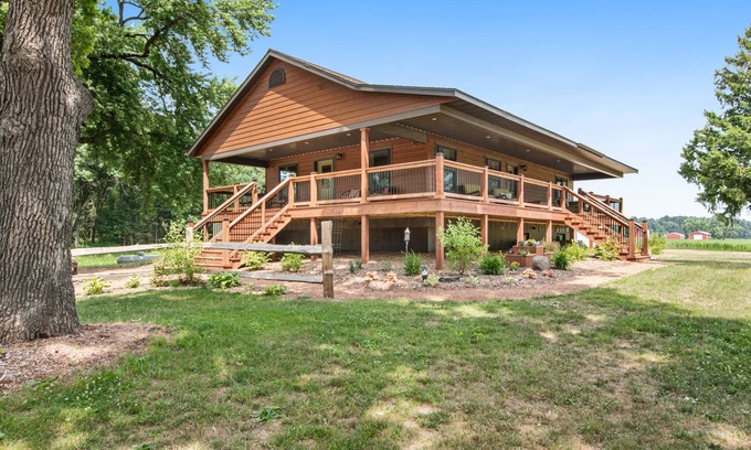 Arkdale Casa | Inviting home with game room, firepit, full kitchen, & W/D