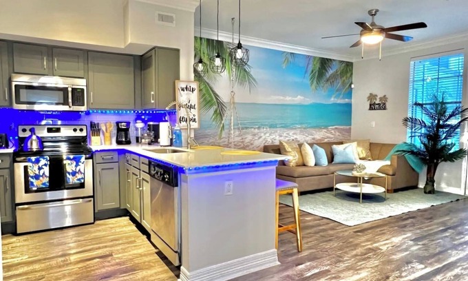 South Central Houston Apartamento | Island Breeze🌴 - 1BR/ Medical Center/ NRG/Galleria