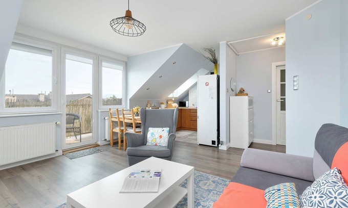 Kokoszki Apartamento | Jaśminowy Stok 14 | Gdańsk | Bright Apartment | Balcony