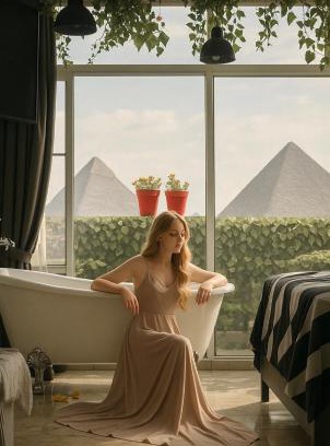 Al Haram Apartamento | Jacuzzi pyramids view
