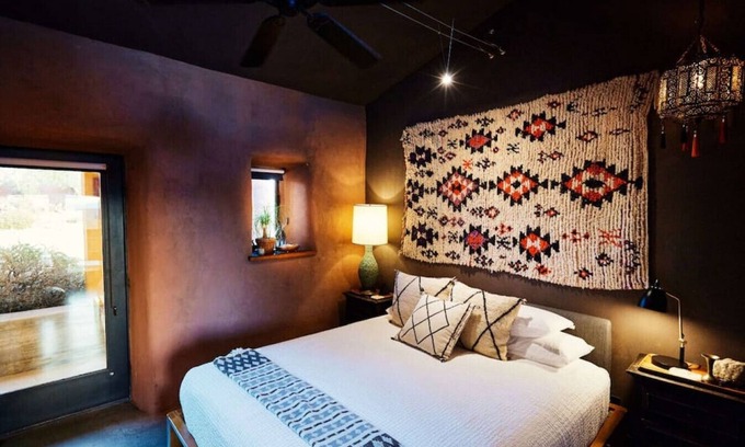 Joshua Tree Hotel | Boho Chic, Suite King de lujo con ducha al aire libre, bañera y cama Stargazing