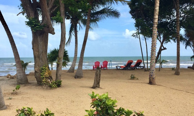 Sittee River Casa | Jan's Beach Cabana / Hopkins- Frente a la playa privada con espacioso interior