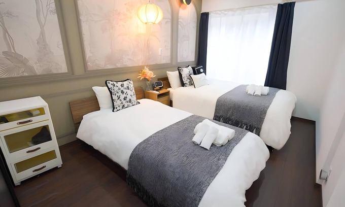 Naniwa Villa | Japanese - style Retro House, 2 - bedroom, for 5. Private kitchen & bath.