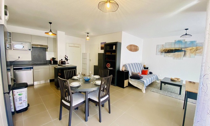 Biscarrosse Apartamento | Joli Appartement T2 avec Balcon et Parking à Biscarrosse Bourg (209)