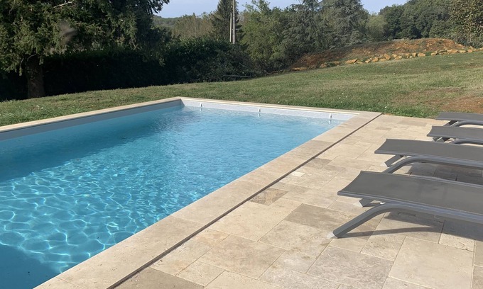 Carsac-Aillac Casa | Jolie Maison en Dordogne Avec Piscine 8/4 et Terrain de 4500m Privative