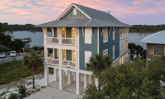 Grayton Beach Casa | Just B - Luxury Vacation Lakefront Home with Private Pool & Dock