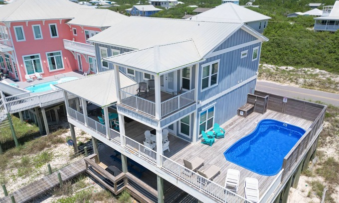 Surf Side Shores Casa | Just Nuts Too - Beachfront, Private Pool, Pet-Friendly