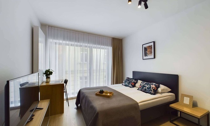 Warszawskie Apartamento | Kątowa 10 | Studio with Air Conditioning | Sauna