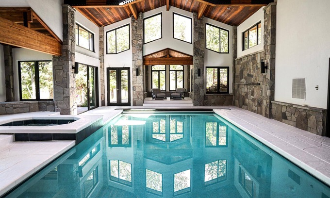 Park City Casa | KBM Resorts | Private Home Estate | Indoor Pool, Theater, Pool Table, Shuffle Board, Workout room! PAS-2680