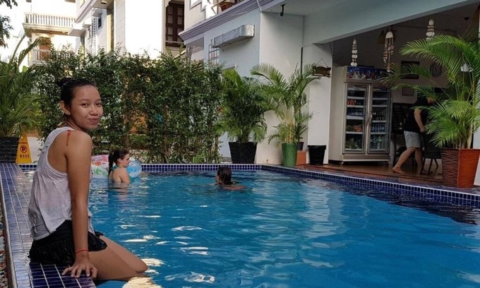 Downtown Siem Reap Cama Y Desayuno | Smiley's Guesthouse : Twin Room (Airconditioning & Hot Water)