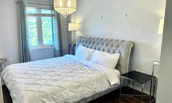 Bradford Casa | Kick back and relax in this calm, stylish space