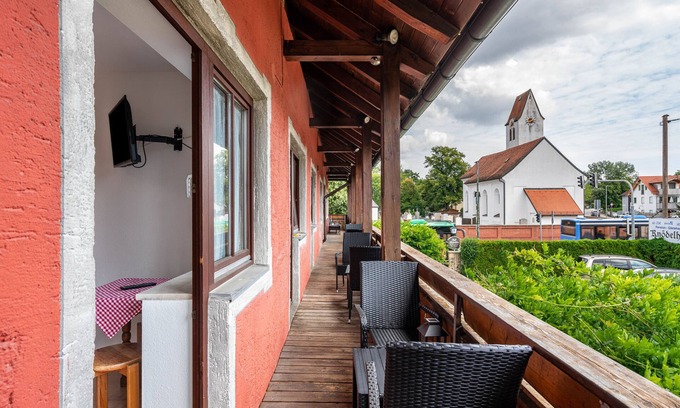 Munchen District Apartamento | Habitación 'Zimmer 5' con terraza compartida, balcón y Wi-Fi