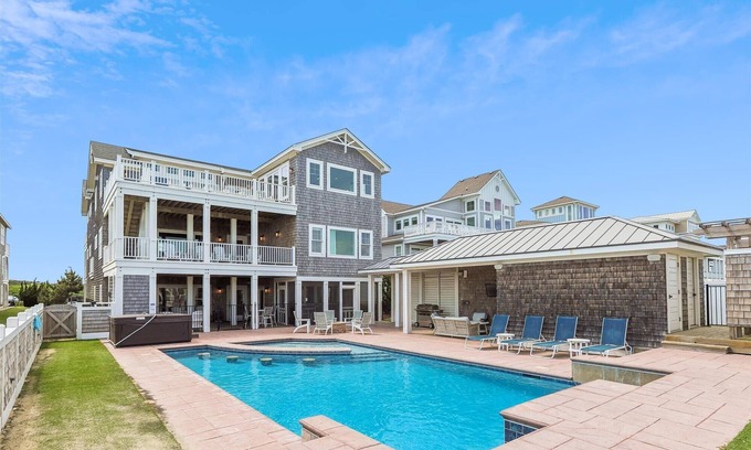Pine Island Casa | Knot Home -- 16BR OF in Corolla with Pool, Elevator, Theater, Game Room and More!