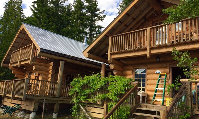 Boswell Chalet De Esquí | Kootenay Lake Lodge Waterfront Log Chalet - justo en el agua - wifi gratis