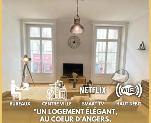 Downtown Angers Apartamento | L'Appartement Privilège - 4 chambres - Coeur d'Angers, Spacieux et Élégant