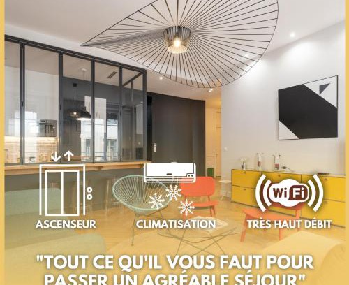 Terreaux - Bat d'argent Apartamento | L'Atelier,T3,au pied de l'Opéra, Climatisé, CHECK-IN AUTONOME 24H sur 24H