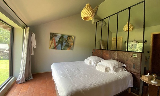 Saint-Laurent-Nouan Apartamento | Apartamento-Habitación con desagüe-Premium-Vista al Jardín-Levisticum