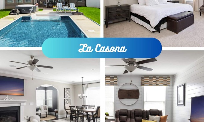Lewisville Casa | La Casona: Pool, Hot Tub, King Bed, Theater Room, 17 min to Winston-Salem