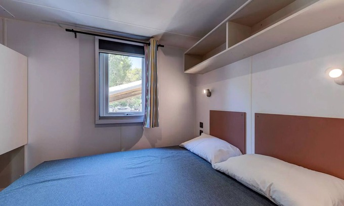 Berny Riviere Casa | La Croix du Vieux Pont campsite***** - Mobile home Comfort 4 rooms 6 people air-conditioned - TV