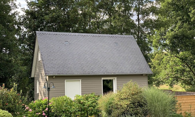 Tourville-en-Auge Cabaña | Gîte-Baño con bañera-Vista al campo-Deauville-Honfleur-Etang-